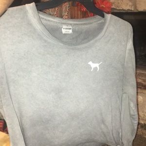 Pink long sleeve crop top